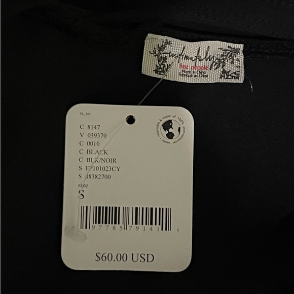 NEW INTIMATELY FREE PEOPLE Taking Sides Bodycon Slip Elegant Black Stretch Dress - Picture 7 of 8